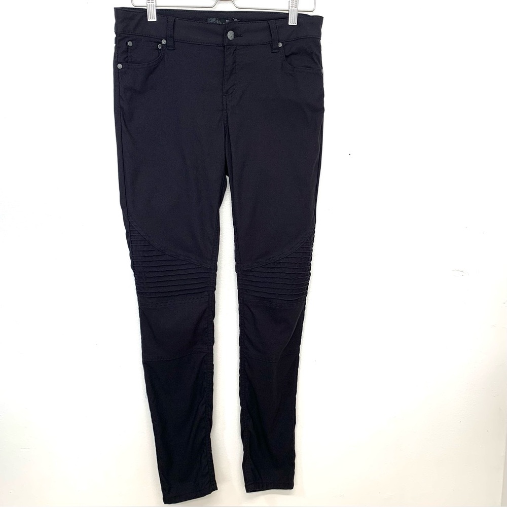 Prana Pants Woman 10 Black Skinny  Stacked Stretch‎ Casual Work Gothic Grunge